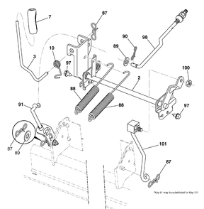 Part Location Diagram of 705239 Briggs and Stratton Shaft asm. lift